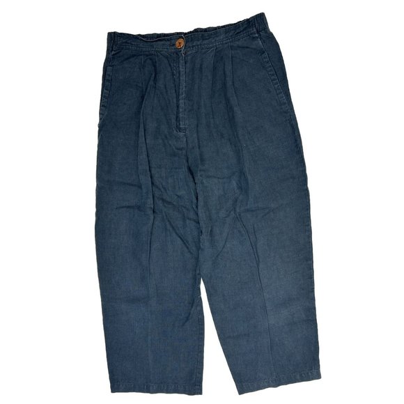 Vintage | Pants & Jumpsuits | Vintage Gauzy Linen Pleated Cropped
